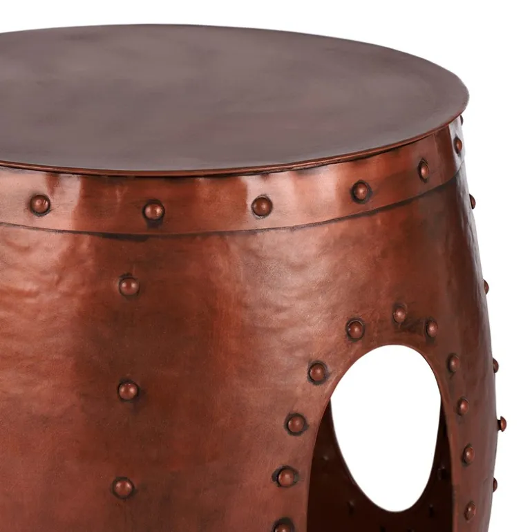 Beistelltisch Ø 38x45 cm Kupfer aus Metall WOMO-Design