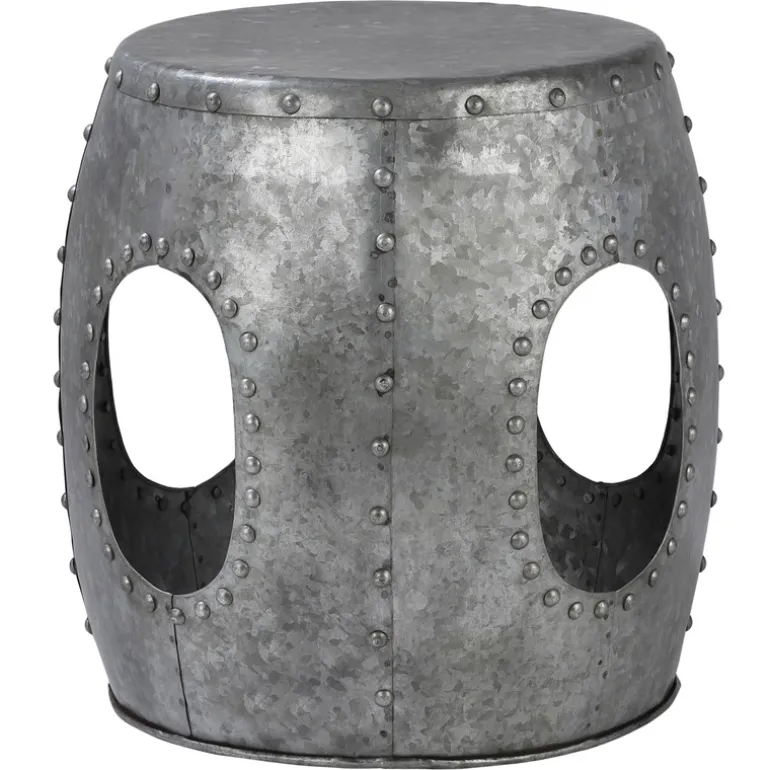 Beistelltisch Ø 38x43 cm Silber aus Metall WOMO-Design