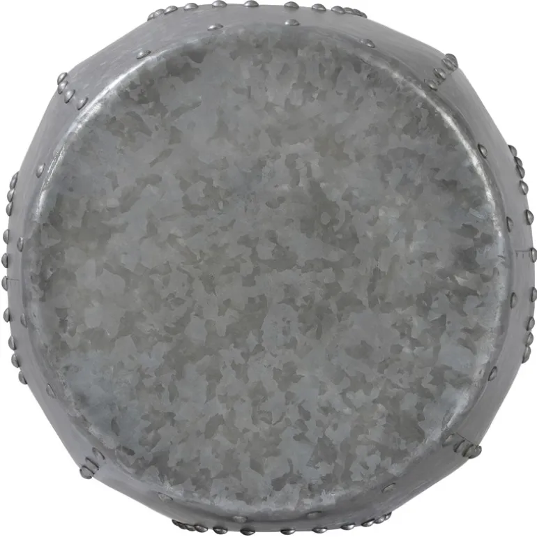 Beistelltisch Ø 38x43 cm Silber aus Metall WOMO-Design