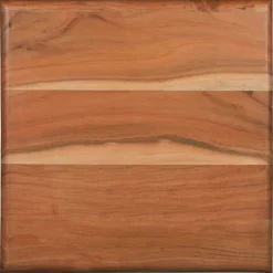 Beistelltisch 50x40x50 cm Schwarz/Natur aus Akazienholz und Metall WOMO-Design
