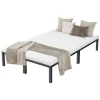 Bettgestell Doppelbett 120x200 cm aus Metall in Anthrazit mit Lattenrost ML-Design