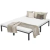 Bettgestell Doppelbett 160x200 cm aus Metall in Anthrazit mit Lattenrost ML-Design