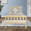 Bettgestell Einzelbett 90x200cm aus Kiefernholz in Natur mit Lattenrost ML-Design
