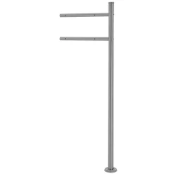 Briefkastenständer 120x40 cm Silber aus Edelstahl ML-Design
