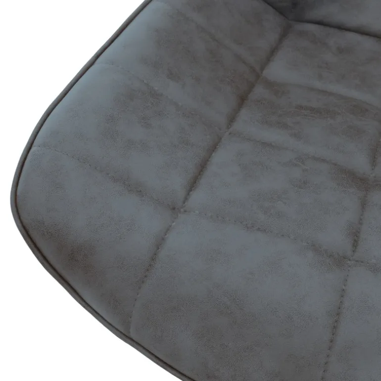 Bürostuhl auf Rollen Anthrazit mit Kunstlederbezug und Metallgestell ML-Design