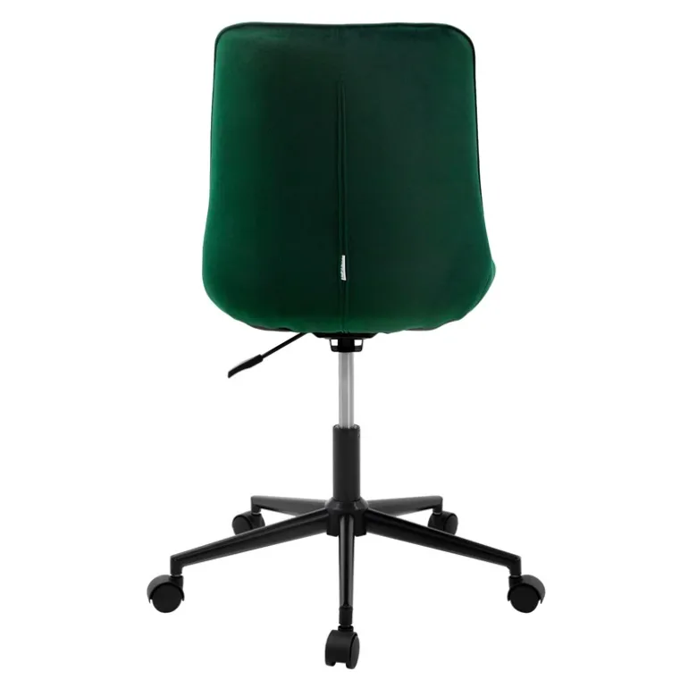 Bürostuhl auf Rollen Grün mit Samtbezug und Metallgestell ML-Design