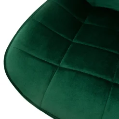 Bürostuhl auf Rollen Grün mit Samtbezug und Metallgestell ML-Design