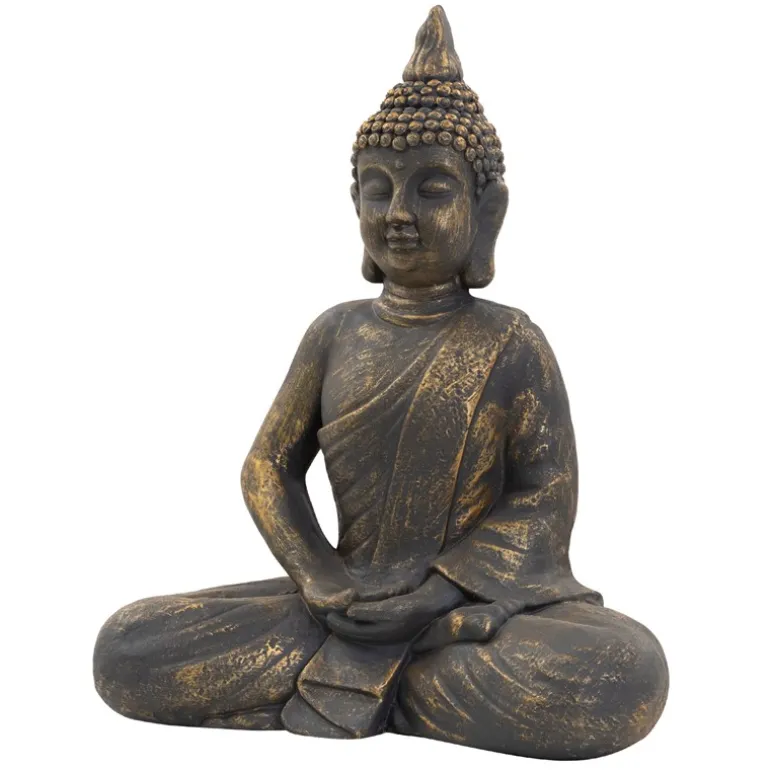 Buddha Figur 52x29x63 cm bronze aus Kunstharz
