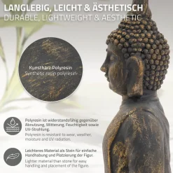 Buddha Figur 52x29x63 cm bronze aus Kunstharz