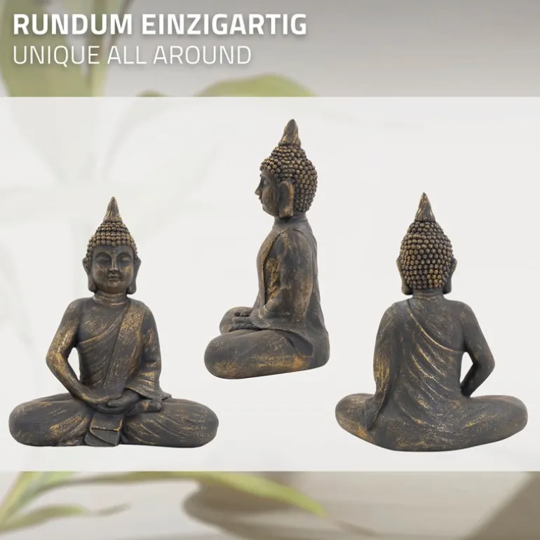 Buddha Figur 52x29x63 cm bronze aus Kunstharz