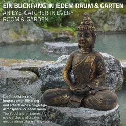 Buddha Figur 52x29x63 cm bronze aus Kunstharz