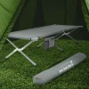 Campingbett Feldbett klappbar 210x83x46 cm Grau mit Tragetasche bis 150 kg HAUKI
