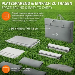 Camping Küche faltbar mit Tragetasche Grau aus Aluminium inkl. Arbeitsplatte Hauki