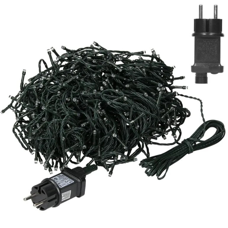 Cluster Lichterkette LED 36m, 480 LEDs Kaltweiß, 8 Leuchtmodi IP44 Innen/Außen