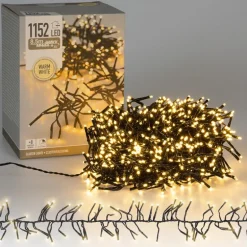 Cluster Lichterkette LED 8,5m, 1152 LEDs Warmweiß, 8 Leuchtmodi IP44 Innen/Außen