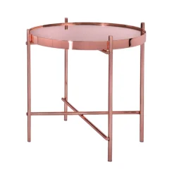 Couchtisch 2er Set Kupfer aus Metall und Glas WOMO-Design