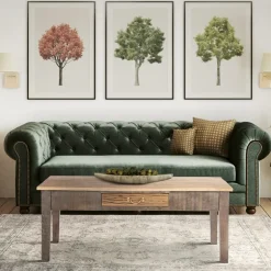 Couchtisch mit Schublade 117x70x45,5 cm Natur aus Mangoholz WOMO-Design