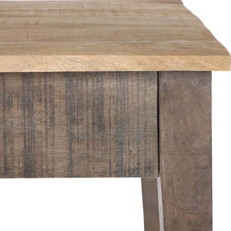 Couchtisch mit Schublade 117x70x45,5 cm Natur aus Mangoholz WOMO-Design