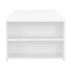 Couchtisch mit zwei Fächern 100x60x42 cm Weiß ML-Design