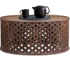 Couchtisch rund Ø 100x45 cm Braun aus Mangoholz WOMO-Design