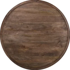 Couchtisch rund Ø 100x45 cm Braun aus Mangoholz WOMO-Design