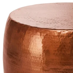 Couchtisch Ø 59x41cm Kupfer aus Aluminium-Legierung in Hammerschlag-Technik WOMO-DESIGN