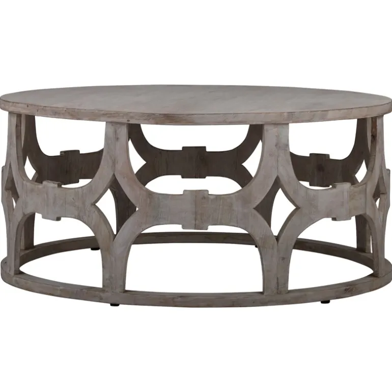Couchtisch Ø 100x45 cm Natur aus Mangoholz WOMO-Design
