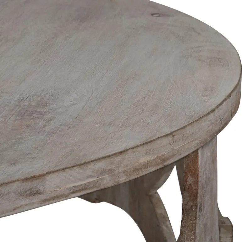 Couchtisch Ø 100x45 cm Natur aus Mangoholz WOMO-Design