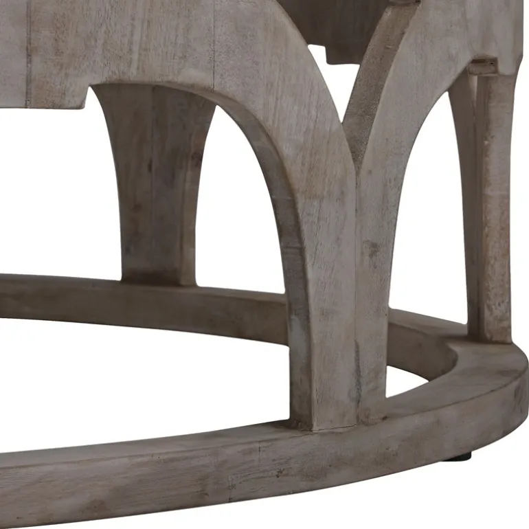 Couchtisch Ø 100x45 cm Natur aus Mangoholz WOMO-Design