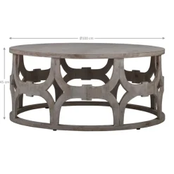 Couchtisch Ø 100x45 cm Natur aus Mangoholz WOMO-Design