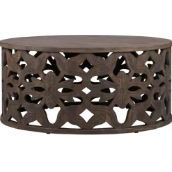 Couchtisch Ø 100x45 cm Natur aus Mangoholz WOMO-Design
