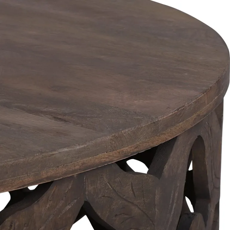 Couchtisch Ø 100x45 cm Natur aus Mangoholz WOMO-Design