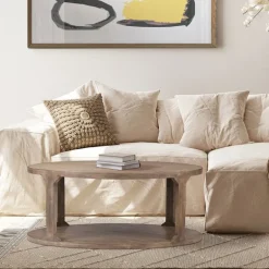 Couchtisch Ø 100x45 cm Natur aus Mangoholz WOMO-Design