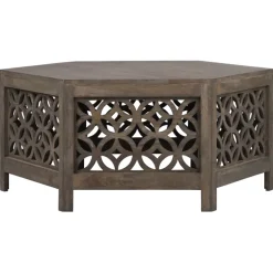 Couchtisch Ø 100x45 cm Natur aus Mangoholz WOMO-Design