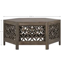 Couchtisch Ø 100x45 cm Natur aus Mangoholz WOMO-Design