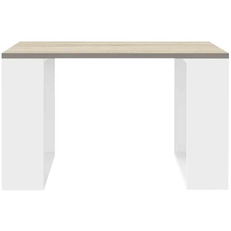 Couchtisch 65x65x40 cm Eiche-Optik/Weiß ML-Design