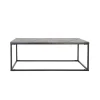 Couchtisch 120x60x46 cm Grau aus Metall und Mangoholz WOMO-Design