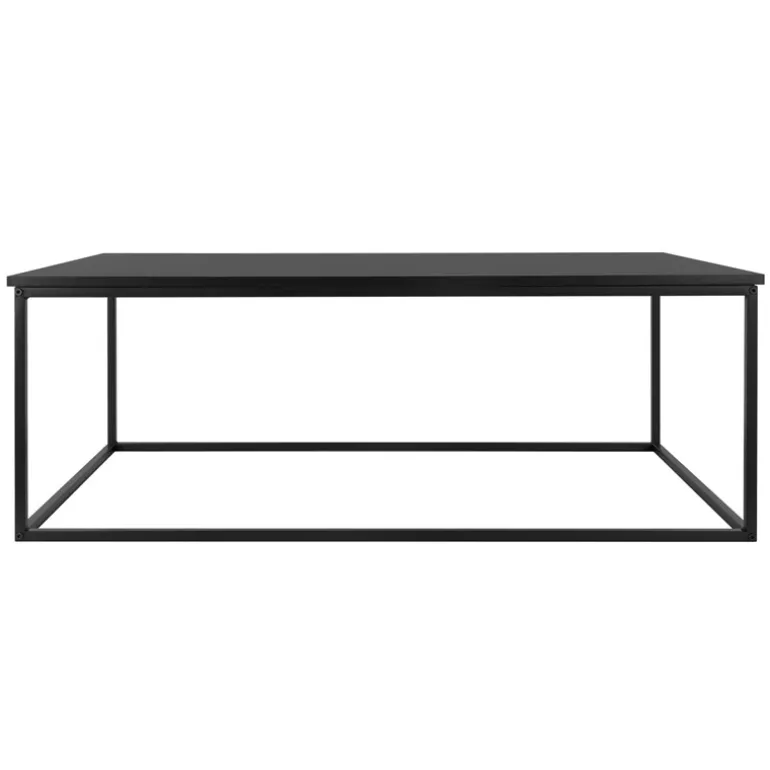 Couchtisch 110x39,5x59 cm Schwarz aus Metall ML-Design