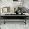 Couchtisch 110x40x50,5 cm Schwarz aus Metall ML-Design