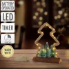 Deko LED Weihnachtsbaum aus Juteseil Standfigur 30 cm warmweiß mit Timerfunktion