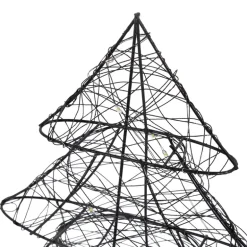 Deko Weihnachtsbaum mit 20 warmweißen LEDs Schwarz aus Metall