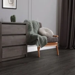 Deluxe PVC Klebevinylboden für 2,23 m² Eiche Dunkelgrau 2 mm dick ML-Design