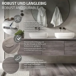 Deluxe PVC Klebevinylboden für 2,23 m² Kiefer Grau 2 mm dick ML-Design