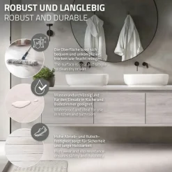 Deluxe PVC Klebevinylboden für 2,23 m² Weiß Eiche 2 mm dick ML-Design