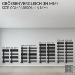 Design Badheizkörper Iron EM 600x1000 mm Schwarz matt Luxe Bath