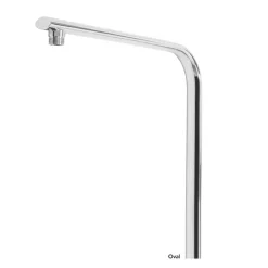 Duscharmatur 105 cm chrom für Regenduschen Oval