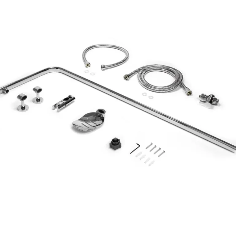 Duscharmatur 105 cm chrom für Regenduschen Oval