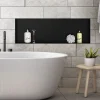 Duschnische 90x30 cm Schwarz aus Edelstahl Unterputz Rahmen Wandnische Duschablage LuxeBath