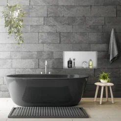 Duschnische 60x30 cm Silber aus Edelstahl Unterputz Rahmen Wandnische Duschablage LuxeBath