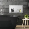 Duschnische 60x30 cm Silber aus Edelstahl Wandnische Duschablage LuxeBath